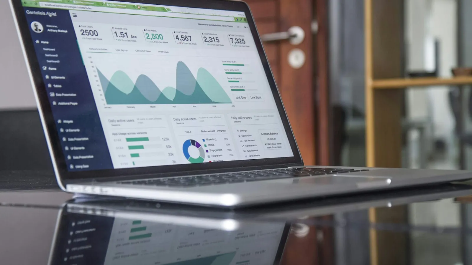Dashboard CRM properti menampilkan pipeline lead dan performa tim agensi