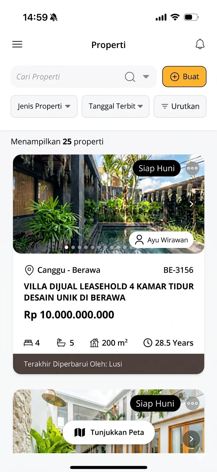 The Closio app on mobile, your listings on the go