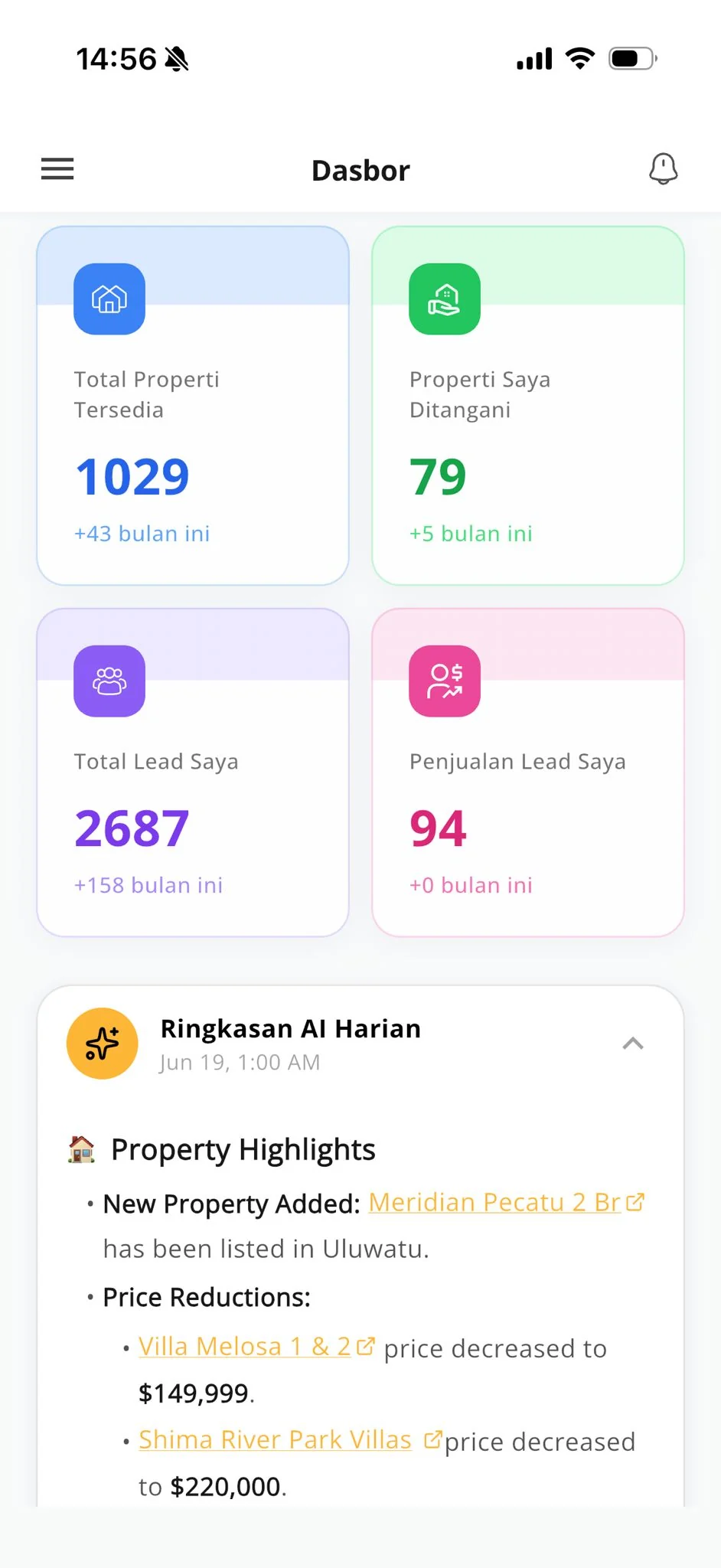 The Closio app on mobile, your dashboard on the go